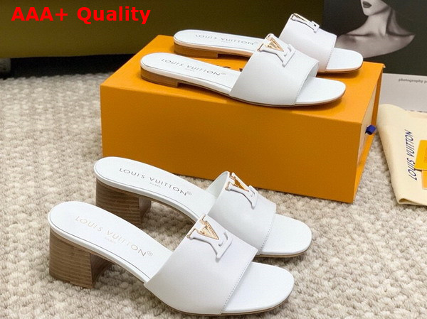 LV Capri Flat Mule in White Calf Leather 1ACTPY Replica