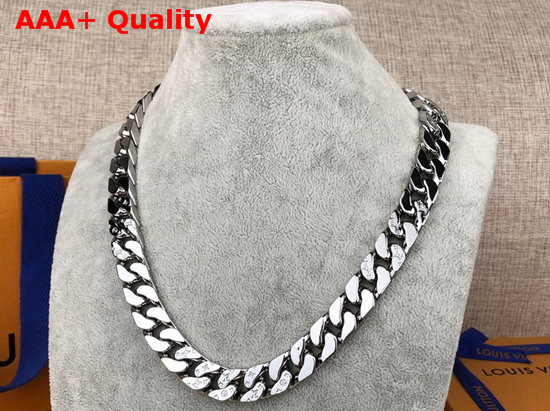 LV Chain Links Necklace in Silver Color Metal M68272 Replica