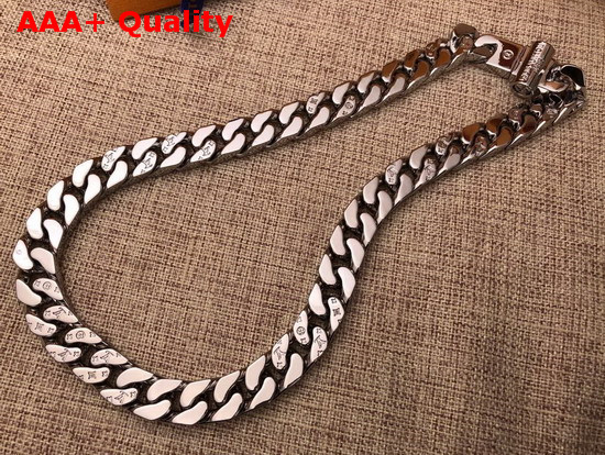 LV Chain Links Necklace in Silver Color Metal M68272 Replica