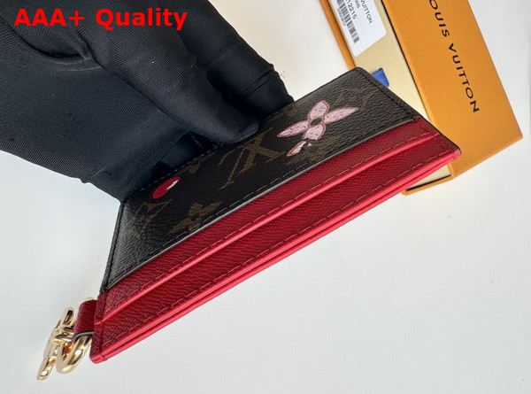 LV Charms Card Holder Monogram Candy Red from the Candy Factory Collection M12215 Replica