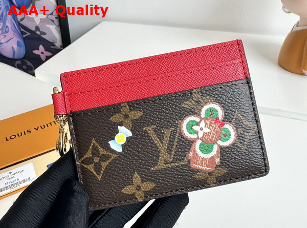 LV Charms Card Holder Monogram Candy Red from the Candy Factory Collection M12215 Replica