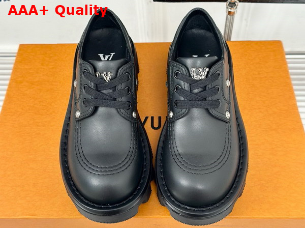 LV Checker Derby in Black Calf Leather 1ACN3P Replica