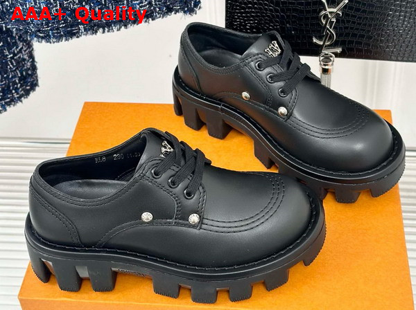 LV Checker Derby in Black Calf Leather 1ACN3P Replica