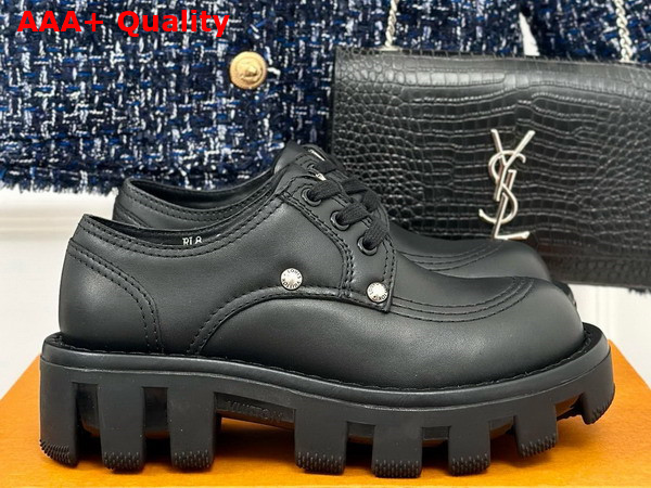 LV Checker Derby in Black Calf Leather 1ACN3P Replica