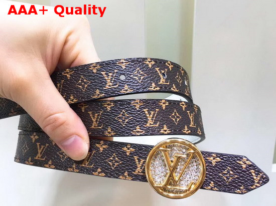 LV Circle 20mm Reversible Belt Monogram Canvas and Calf Leather Replica