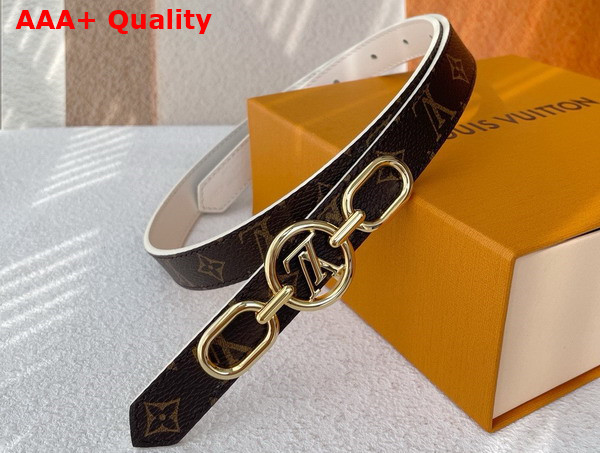 LV Circle Prime 20mm Reversible Belt Monogram Canvas and Cream Leather M0712V Replica