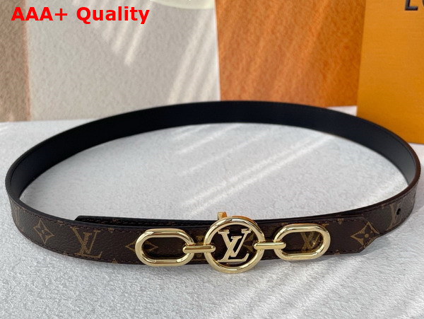 LV Circle Prime 20mm Reversible Belt Monogram Canvas and Noir Leather M0510V Replica