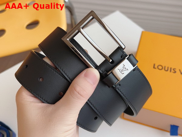 LV City Pin 35mm Belt in Black Calf Leather M0728V Replica