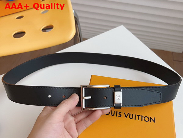 LV City Pin 35mm Belt in Black Calf Leather M0728V Replica