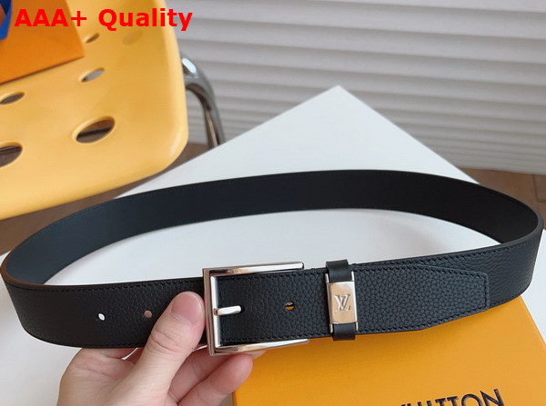 LV City Pin 35mm Belt in Black Taurillon Leather Replica