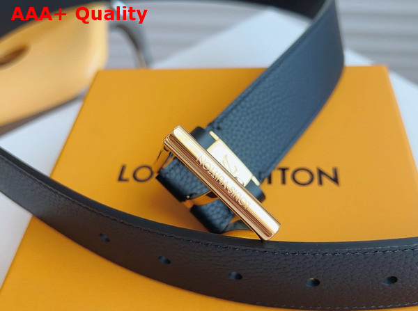 LV City Pin 35mm Belt in Black Taurillon Leather Replica