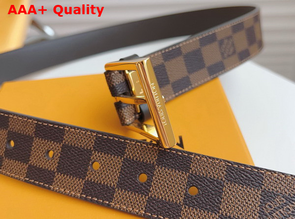 LV City Pin 35mm Belt in Damier Ebene Canvas Replica