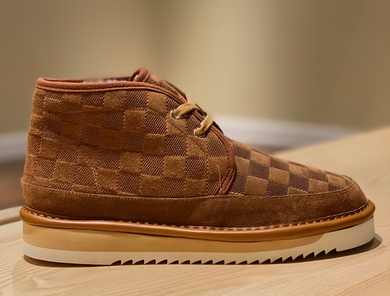 LV Cosy Ankle Boot in Brown Damier Suede Calf Leather and Shearling Lining Replica