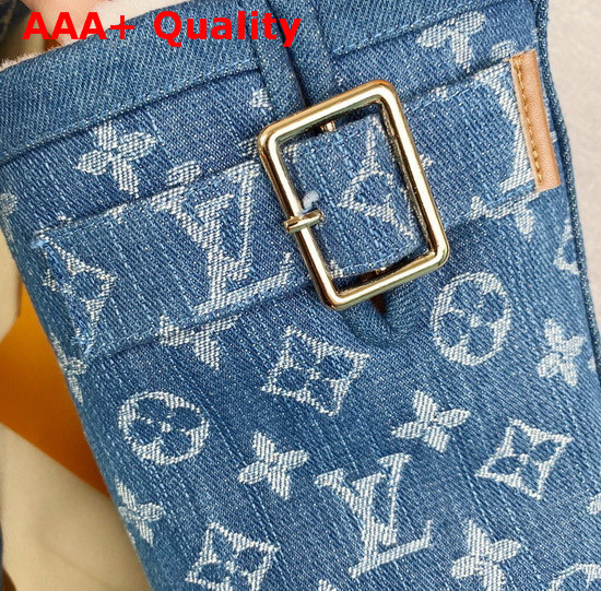 LV Cosy Boot Shearling in Blue Monogram Denim with a Warm Shearling Lining 1A81FJ Replica