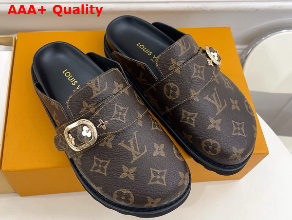 LV Cosy Flat Comfort Clog in Monogram Canvas Replica