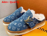 LV Cosy Mule in Navy Blue Monogram Denim 1A84IK Replica