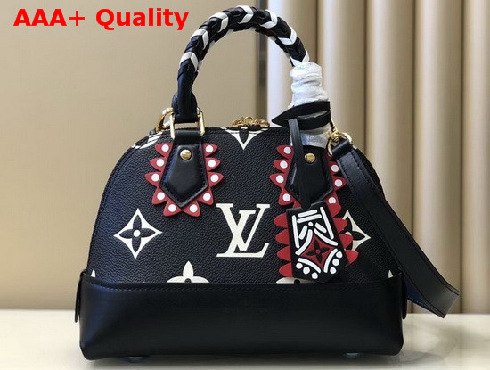 LV Crafty Alma BB Black Embossed Grained Cowhide Leather Replica