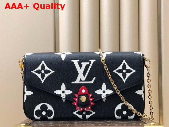 LV Crafty Felicie Pochette Black Monogram Empreinte Cowhide Leather M69515 Replica