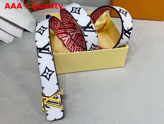 LV Crafty Iconic 30mm Reversible Belt Red White Black Replica