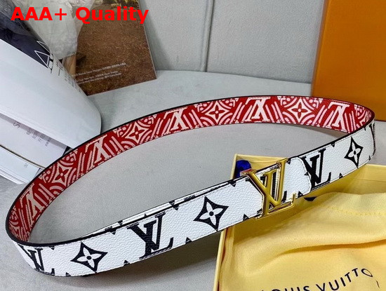 LV Crafty Iconic 30mm Reversible Belt Red White Black Replica