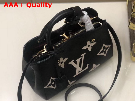 LV Crafty Montaigne BB Handbag in Black Monogram Empreinte Cowhide Leather Replica