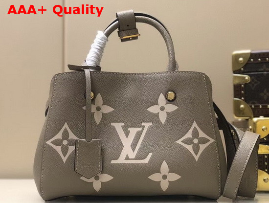 LV Crafty Montaigne BB Handbag in khaki Monogram Empreinte Cowhide Leather Replica