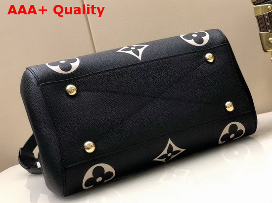 LV Crafty Montaigne MM Handbag in Black Monogram Empreinte Cowhide Leather Replica