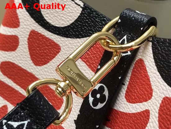 LV Crafty Neonoe MM Bucket Bag in Cream and Red Monogram Giant Canvas M45362 Replica