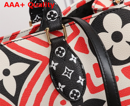 LV Crafty Onthego GM Tote Bag Creme Rouge Monogram Giant Coated Canvas M45358 Replica