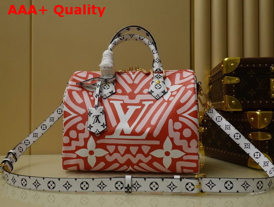 LV Crafty Speedy Bandouliere 25 Red and White Replica