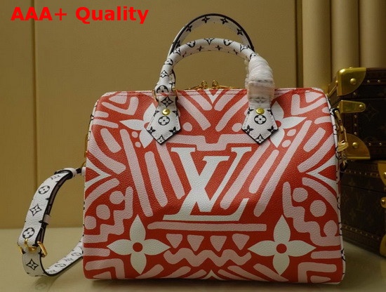 LV Crafty Speedy Bandouliere 25 Red and White Replica