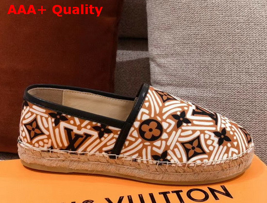 LV Crafty Starboard Flat Espadrille Beige and Black Replica