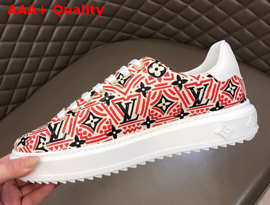 LV Crafty Stellar Sneaker Rouge Printed Nylon Replica