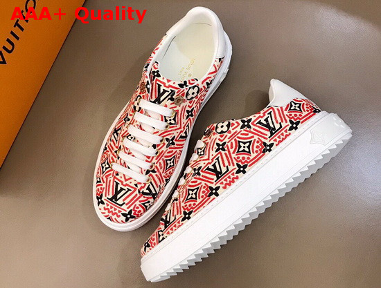 LV Crafty Stellar Sneaker Rouge Printed Nylon Replica