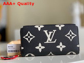 LV Crafty Zippy Wallet in Noir Creme Monogram Empreinte Cowhide Leather M69698 Replica