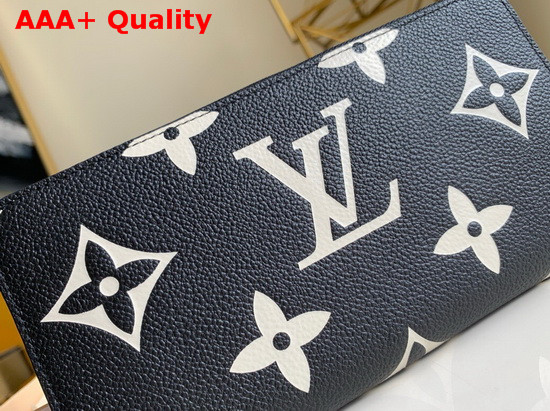 LV Crafty Zippy Wallet in Noir Creme Monogram Empreinte Cowhide Leather M69698 Replica