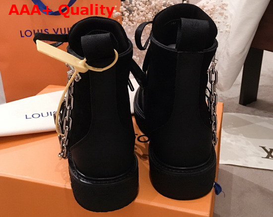 LV Creeper Ankle Boot Black Suede Calf Leather 1A54C1 Replica