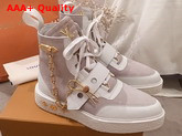 LV Creeper Ankle Boot White Suede Calf Leather 1A54CN Replica