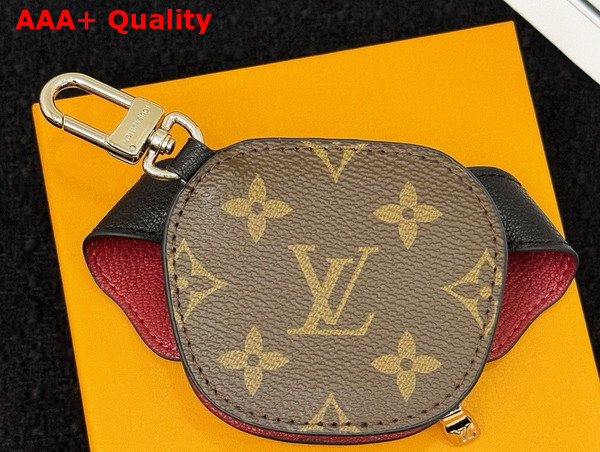 LV Dog Bag Charm Black Leather and Canvas Replica