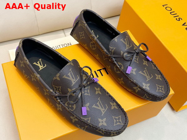 LV Driver Mocassin in Monogram Grained Calf Leather 1AAF2A Replica