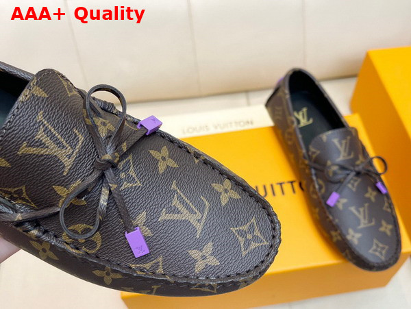 LV Driver Mocassin in Monogram Grained Calf Leather 1AAF2A Replica