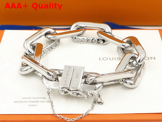 LV Edge Bracelet MM Silver Color Hardware Replica