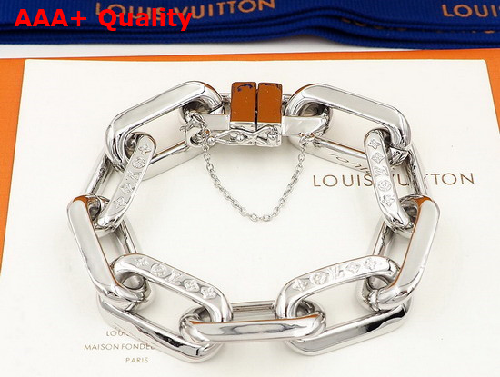 LV Edge Bracelet MM Silver Color Hardware Replica