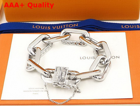 LV Edge Bracelet MM Silver Color Hardware Replica