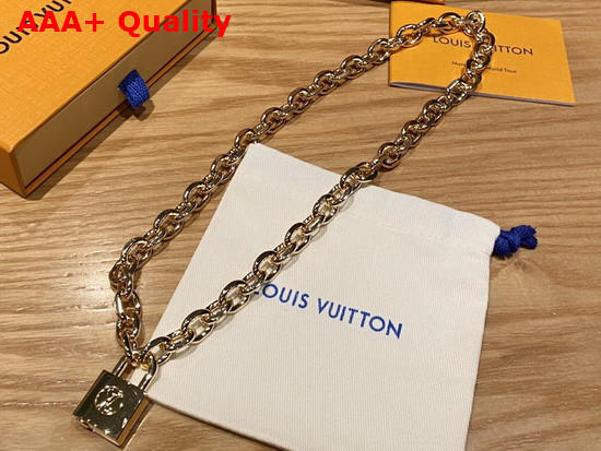 LV Edge Necklace Cadenas Gold Color Hardware MP2993 Replica