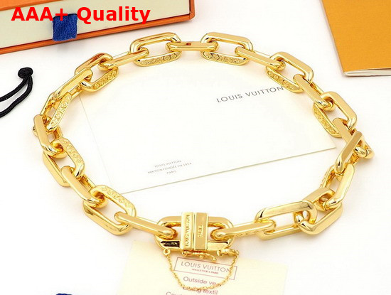 LV Edge Necklace MM Gold Color Hardware MP3003 Replica