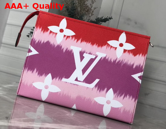 LV Escale Poche Toilette 26 Red Tie Dye Monogram Canvas Replica