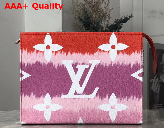 LV Escale Poche Toilette 26 Red Tie Dye Monogram Canvas Replica