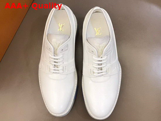 LV Fusion Derby White Glazed Calf Leather 1A8PVF Replica