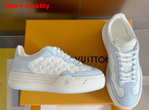 LV Groovy Platform Sneaker in Bleu Clair Monogram Debossed Calf Leather 1ACL28 Replica